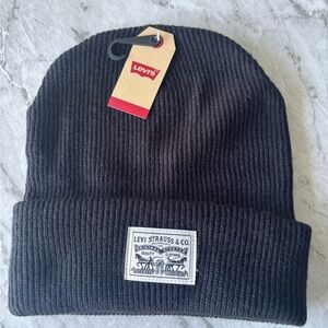NWT Levi's Men’s or Unisex Black Knit Beanie one size fits most